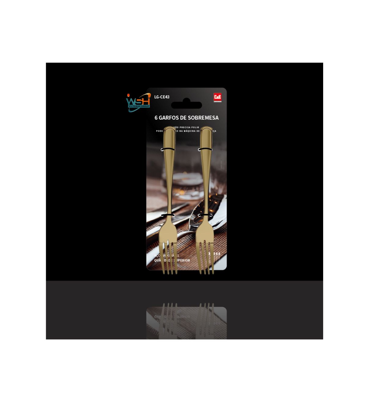 Whitesun 6pc small golden table forks - Image 2