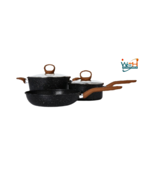 5-piece Nonstick C&E Kitchenware Cookware Set _ Black