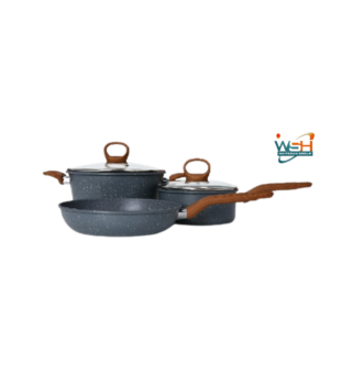 5-piece Nonstick C&E Kitchenware Cookware Set _ Grey