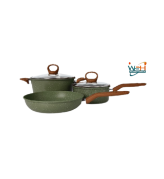 5-piece Nonstick C&E Kitchenware Cookware Set _ Green