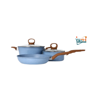 5-piece Nonstick C&E Kitchenware Cookware Set _ Blue