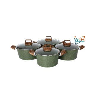 C&E Kitchenware 8 pcs Granite cookware set_Green