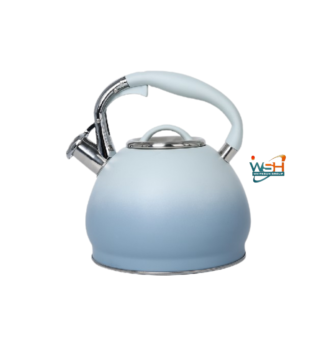 C&E Kitchenware 3.0 Litre Stainless Steel Induction Whistling Kettle (Blue)