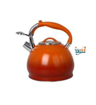 C&E Kitchenware 3.0 Litre Stainless Steel Induction Whistling Kettle (Red)