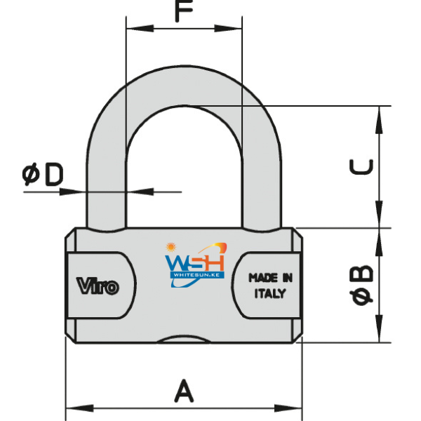203 CYLINDRICAL PADLOCKS 40MM VIRO