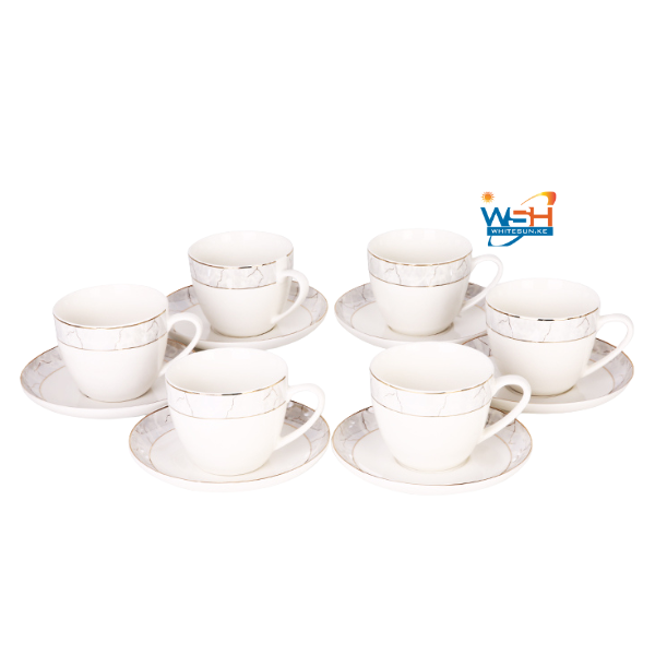 Whitesun 12 PC's  Tea Cup Set