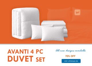 AVANTI 4 PC DUVET SET - ALL NEW DESIGNS (1 Duvet + 1 Bedsheet + 2 Pillow cases)