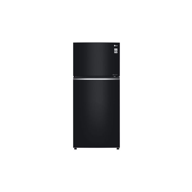 LG GN-C702SGGU 506L Top Freezer Double Door Fridge, Black Glass
