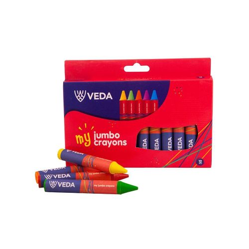 Veda Jumbo Crayons - 12 Colours - Image 4