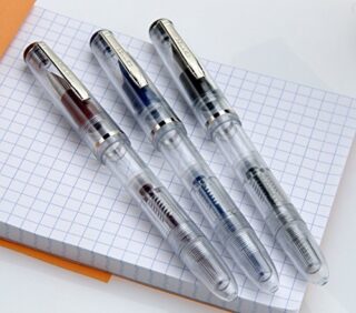 DOLLAR Transparent Skeleton Piston Filler Fountain Pen 717i