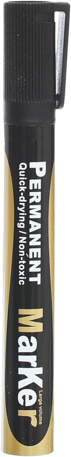 Touch Love TL-903 High Quality Permanent Marker -Quick drying nip 2-3mm Pack of 12pcs Black ink For Office,School - Black - Image 3