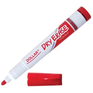 Dry Erase BLACK BLUE RED GREEN Whiteboard Marker Pens Writing Pack (4 x 2.0mm Bullet Tip DOLLAR Markers + 1 x PATEL Ball Black Pen)