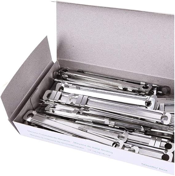 Metal Paper Fastener File Fastener,3.15"(80mm) Between 2 Hole,Box of 50 Complete Sets Binding Folder - Image 5