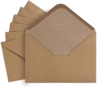 B6 Kraft Envelopes - pack of 25 - made from 100% recycled paper!