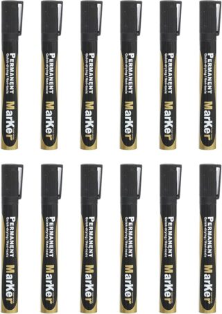 Touch Love TL-903 High Quality Permanent Marker -Quick drying nip 2-3mm Pack of 12pcs Black ink For Office,School - Black