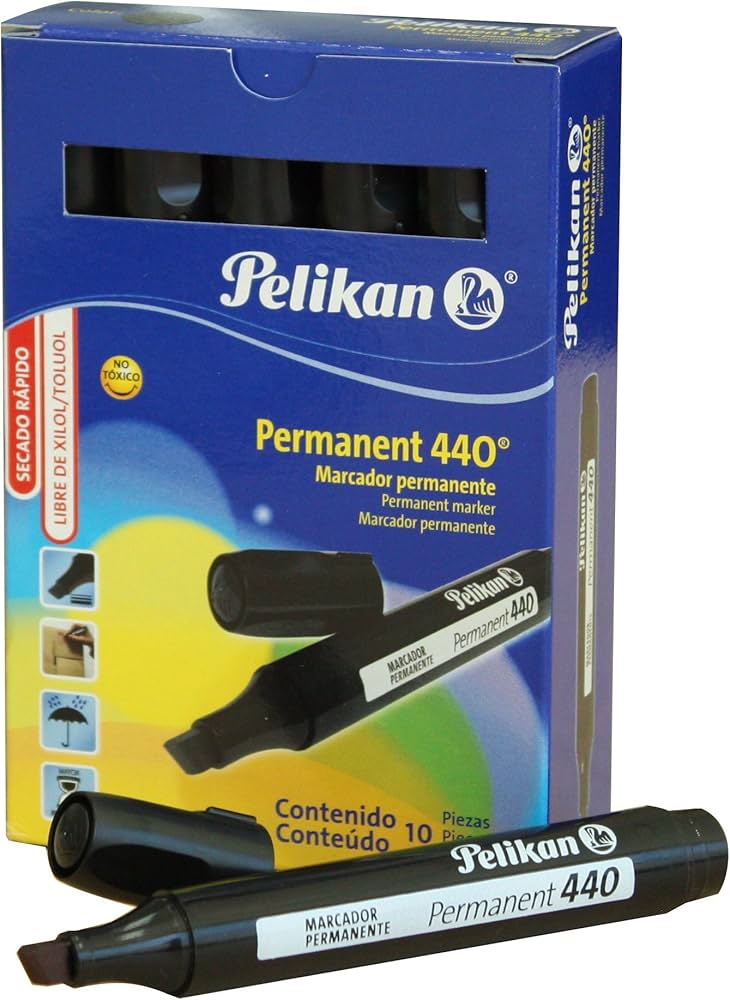 Pelikan 440 Permanent Marker, Box of 10, Black - Image 3