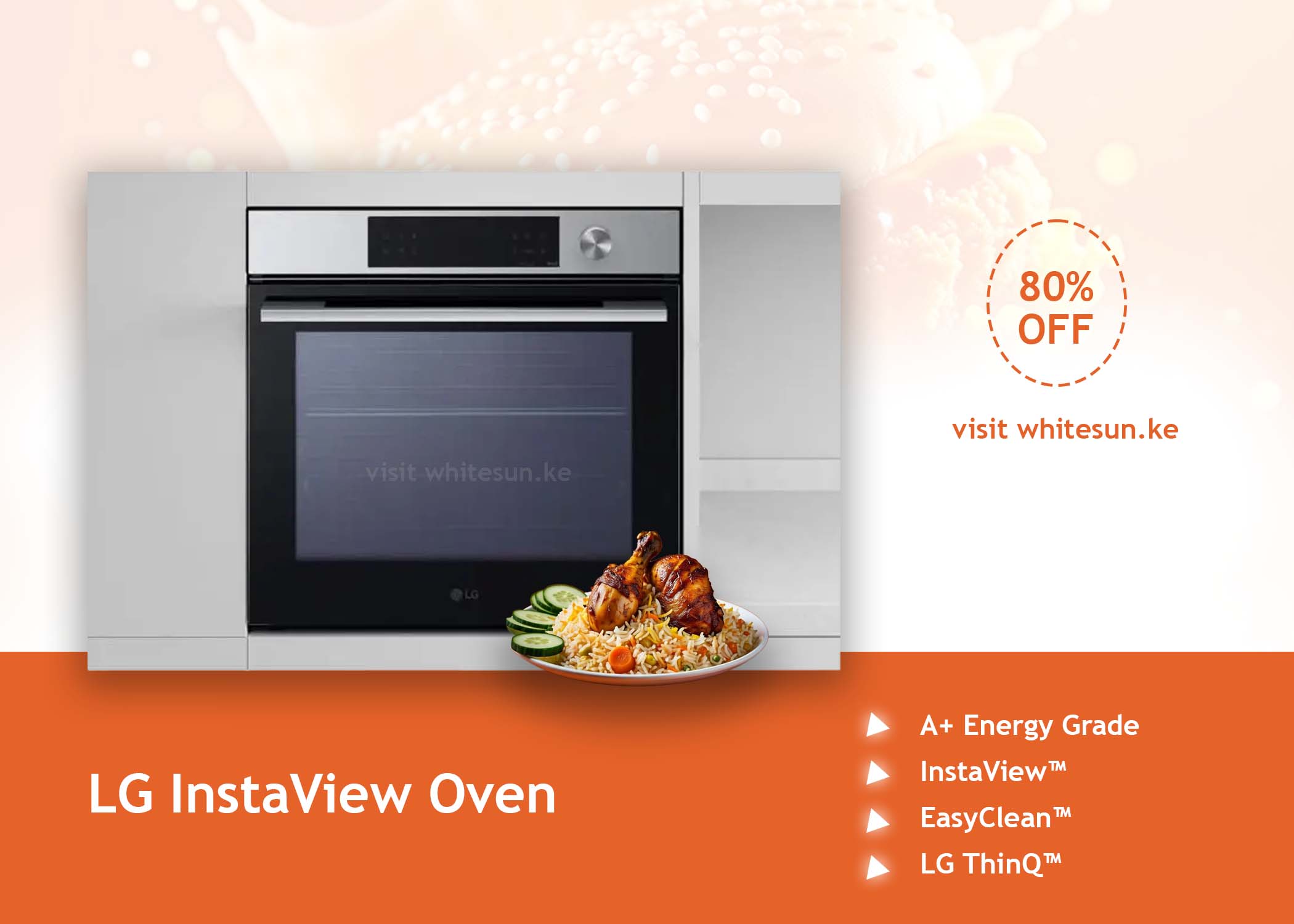 LG InstaView Oven | 76 Litres | InstaView™ | EasyClean™ | LG ThinQ™ | Silver