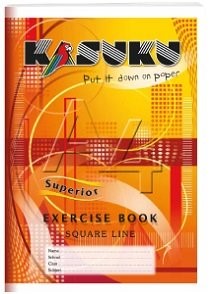 Kasuku superior A4 exercise book 80pgs square line pc