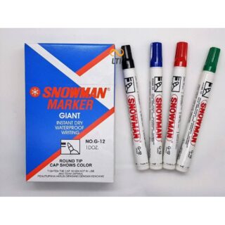 snowman permanent marker 12pc/pkt