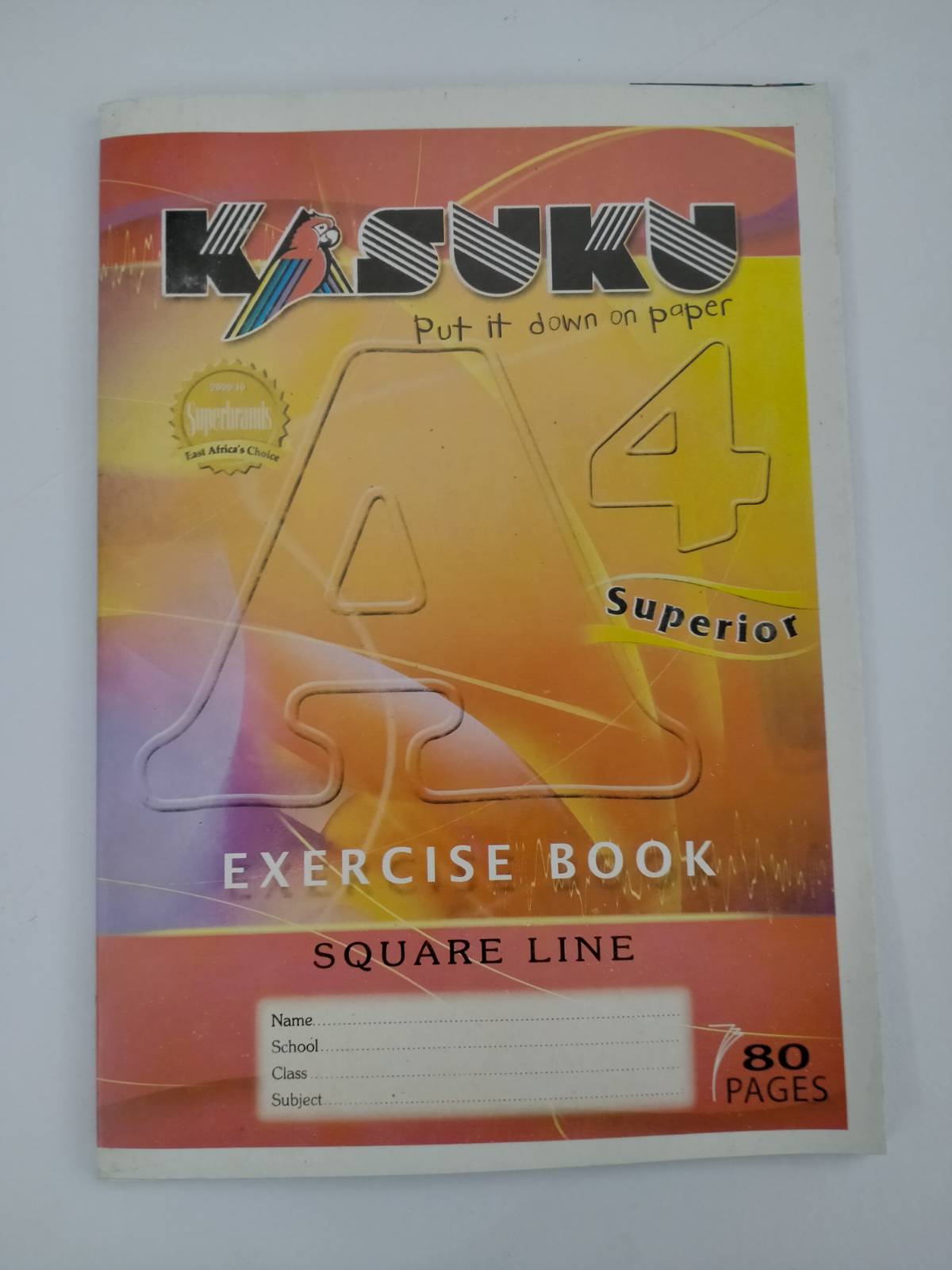 Kasuku superior A4 exercise book 80pgs square line pc - Image 3