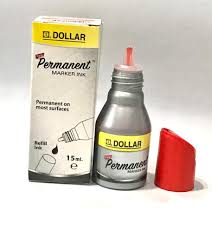 Dollar Permanent Marker Ink Bottle 15ml red