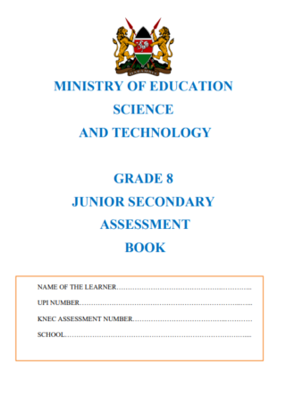 Grade 8 CBC assessment report book