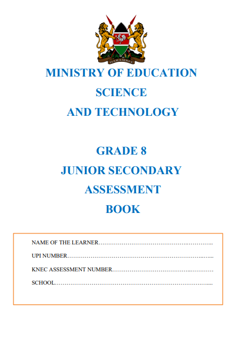 Grade 8 CBC assessment report book