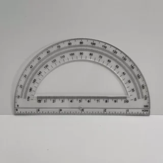 Plastic Protractor, Math Protractor, 180 Degrees, 6”, Clear, For Student, School