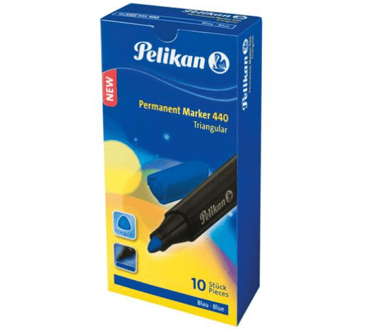 Pelikan 440 Permanent Marker, Box of 10, Blue - Image 3