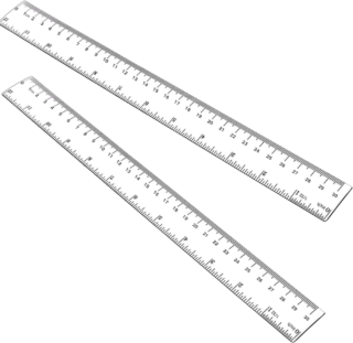 Plastic Ruler 12" Clear ROK