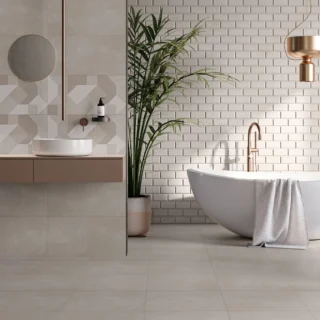 Pino Crema Stone Look Matt Ceramic Floor Tile - 450 x 450mm
