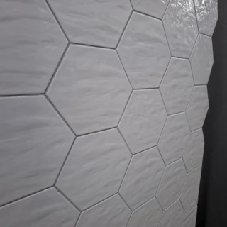 Hexa Chiara Gris Shiny Porcelain Floor Tile - 258 x 290mm