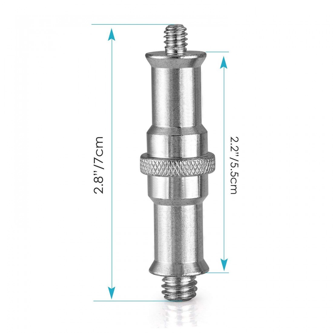 1/4" male to 3/8" male Light Stand Spigot Adapter - Image 8