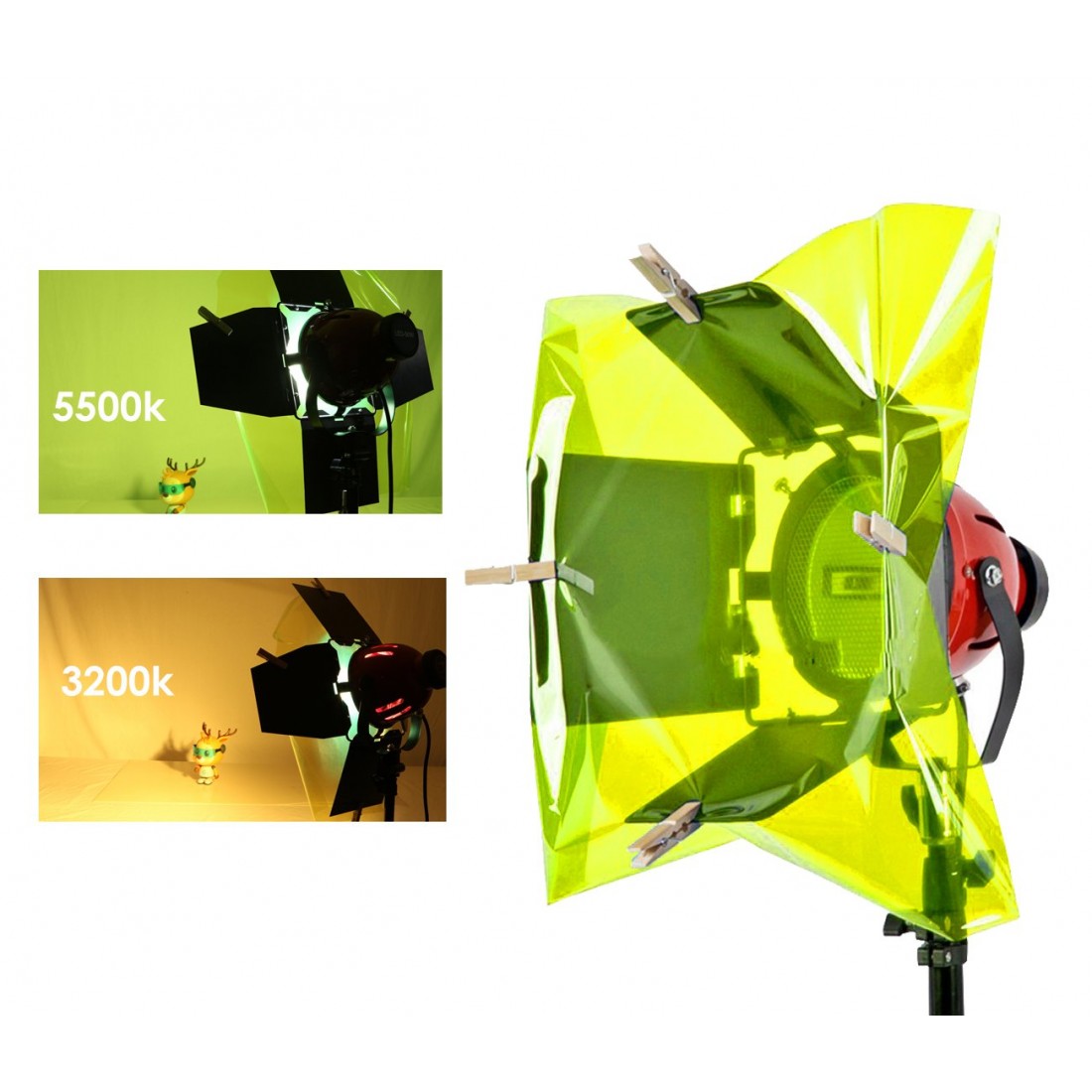14pcs Gel Lighting Filter set Light Red Head And Light Strobe Flashlight - Image 6