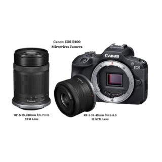 Canon EOS R100 Mirrorless Camera with 18-45mm and 55-210mm Lens Kit