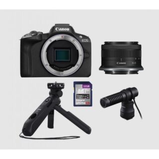 Canon EOS R50 with 18-45mm Lens and Content Creator Kit