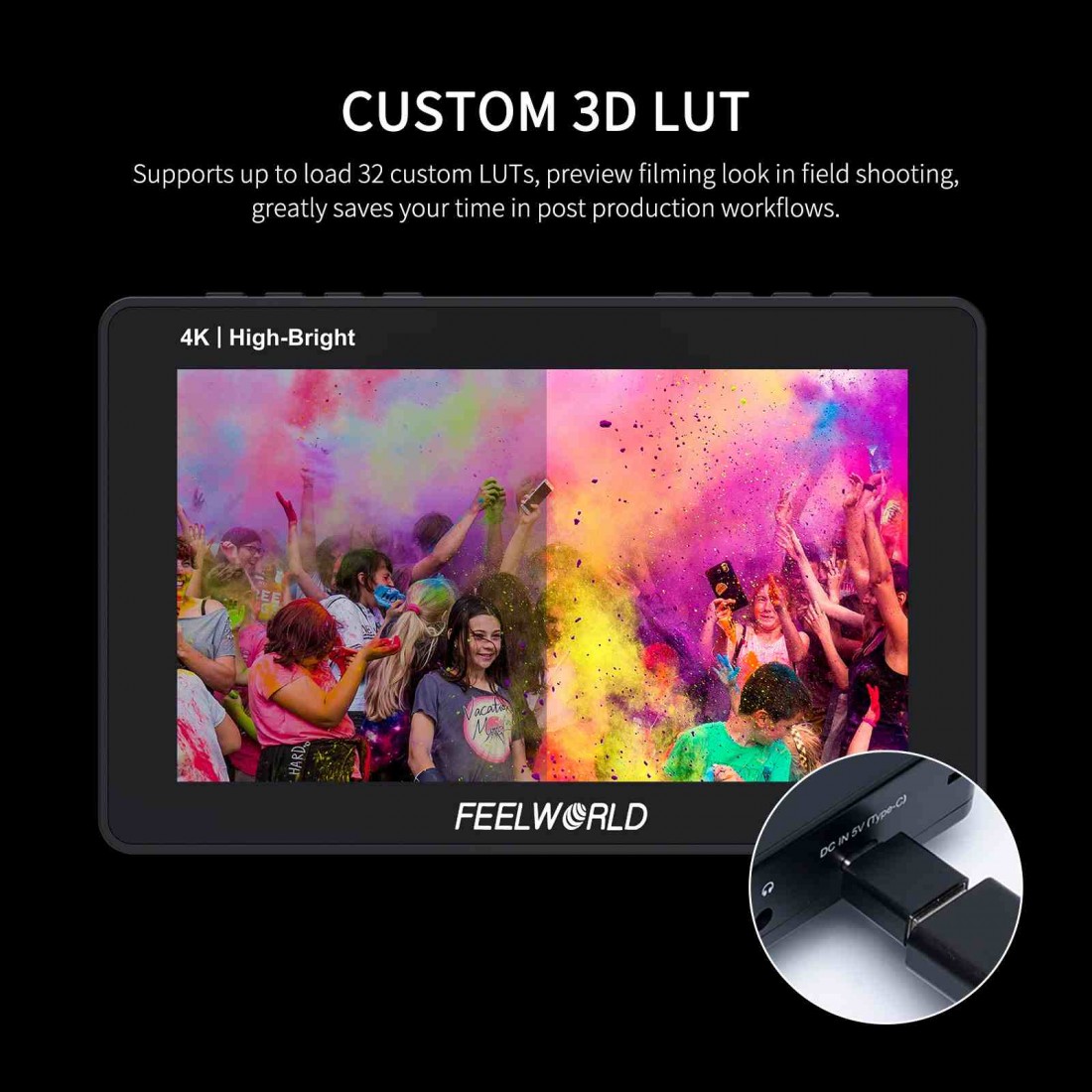 FeelWorld F5 Pro X 5.5" High-Brightness 4K HDMI Touchscreen Field Monitor - Image 5