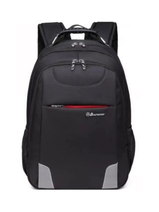 162# whitesun Unisex Black Laptop Backpack – Water-Resistant School & Travel Bag with Reflective Safety Strips, Padded Straps & Multi-Pocket Storage Grey Bottom