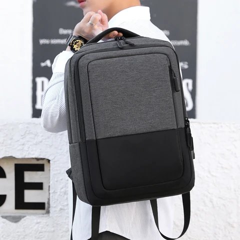 157# Whitesun Slim fit laptop bag with multiple compartments laptop compartment and luggage with USB cable - Image 4