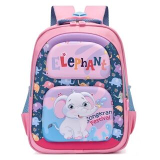 185# Whitesun Cute Elephant themed girls school bag fit kindergarten size backpack