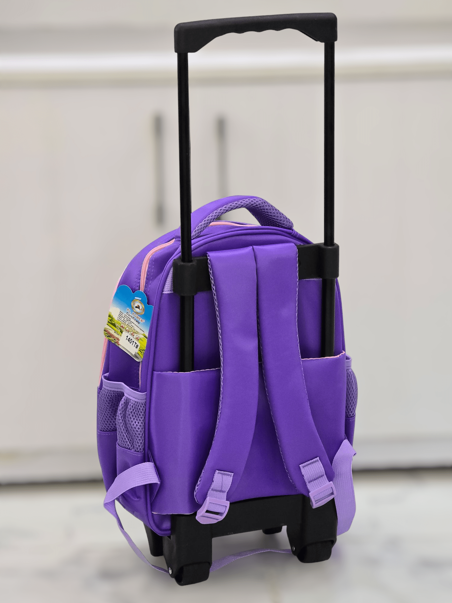233# Whitesun;Medium size frozen Anna and Elsa purple trolley school bag with wheels birthday gift for girls daughter niece cousin friend sister - Image 3