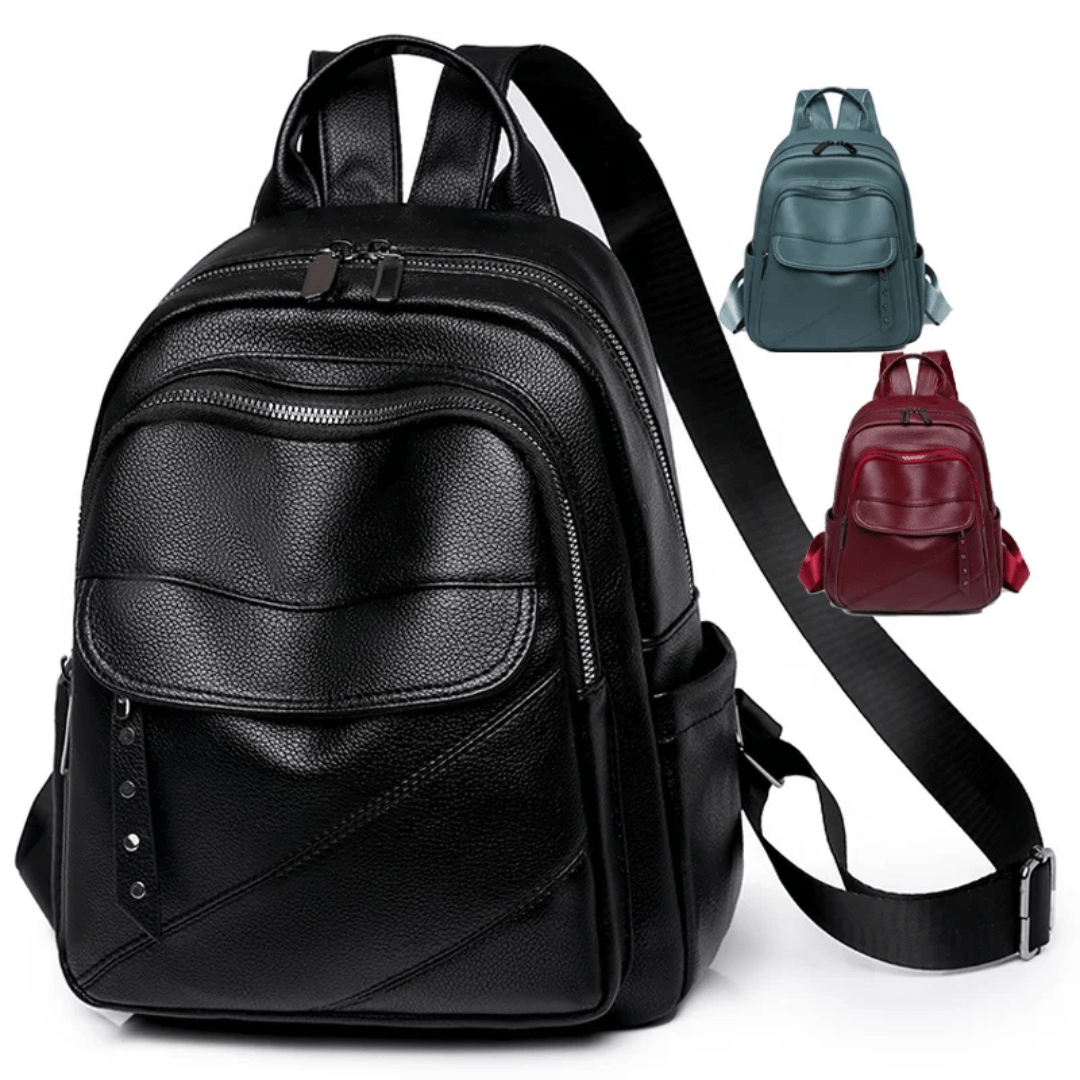 005# Whitesun BlushBloom Chic Backpack Leather ladies bag with hidden pocket medium size birthday gift for wife mom sister auntie girlfriend cousin - Image 3