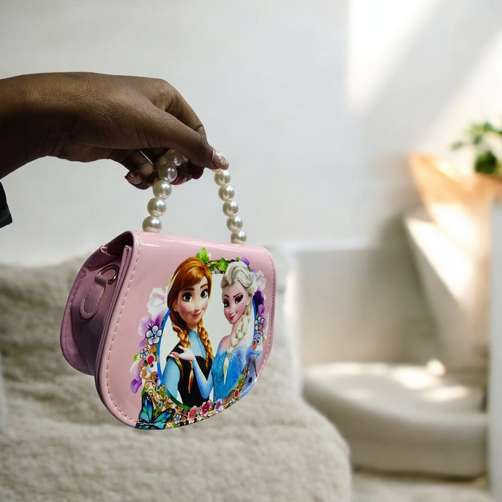 056# Whitesun Anna and Elsa frozen themed kids handbag cute birthday gift for girls - Image 3