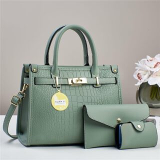 031# Whitesun 3in1 Queen Chiq Ladies Handbag- ideal birthday gift anniversary gift and Valentine’s Day gift idea for mom sister auntie girlfriend cousin grandmother- Red Colour