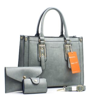 037# Whitesun 3in1 Queen Fit Buckle Ladies Handbag- ideal birthday gift anniversary gift and Valentine’s Day gift idea for wife mom sister auntie girlfriend cousin grandmother- Light Blue