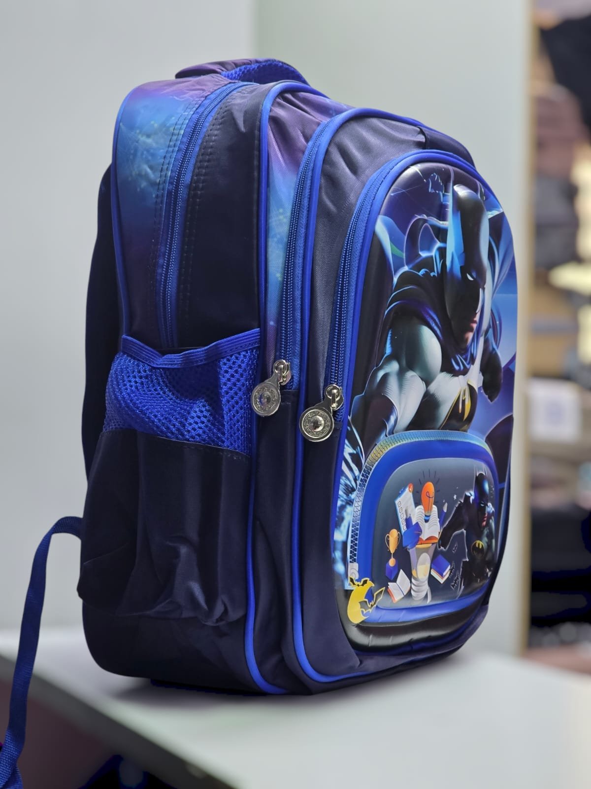 170# Whitesun Batman blue large capacity boys school bag quality primary school bag for boys birthday gift for son nephew cousin - Image 3