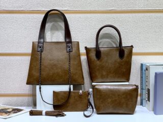 050 # Whitesun 4in1 heavy leather ladies handbag birthday gift for wife girlfriend mom sister friend secret Santa gift idea
