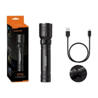Flashlight Superfire GTS6 360lm USB-C 7W handheld portable