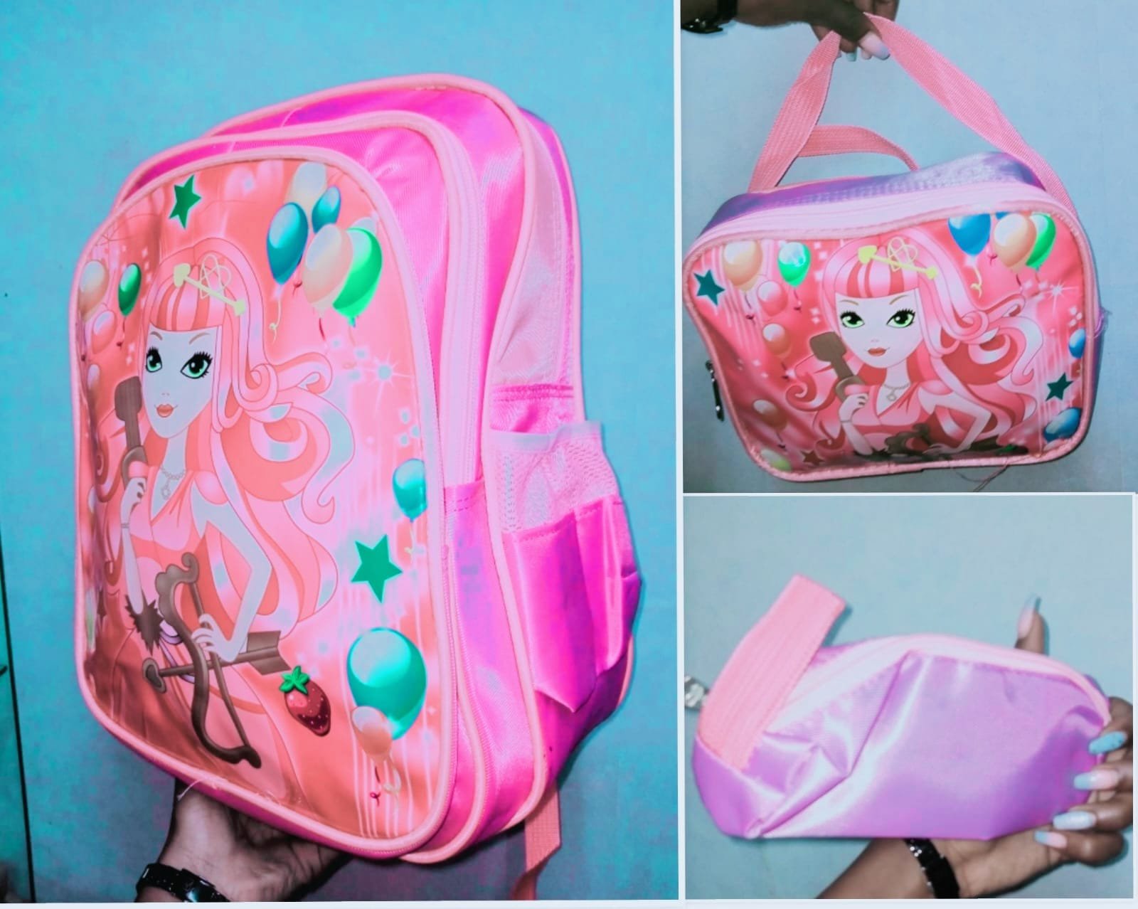 165# Whitesun 3in1 princess school bag lunch bag and pencil pouch - Image 2