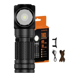 Flashlight Superfire TH03 460 lm USB-C rechargeable handheld LED torch